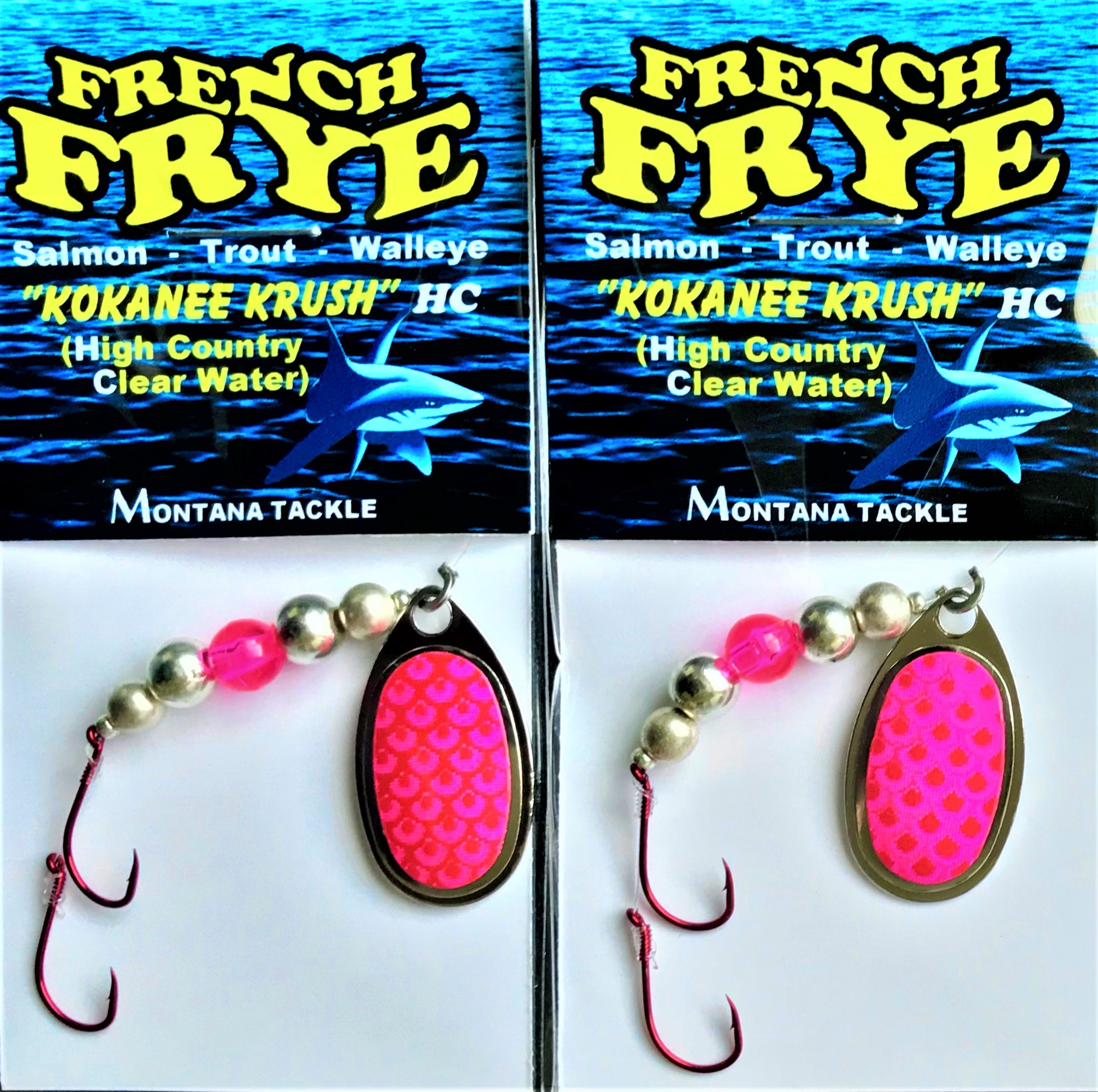 Montana Tackle Salmon Hoochies (2): UV PINK LASER