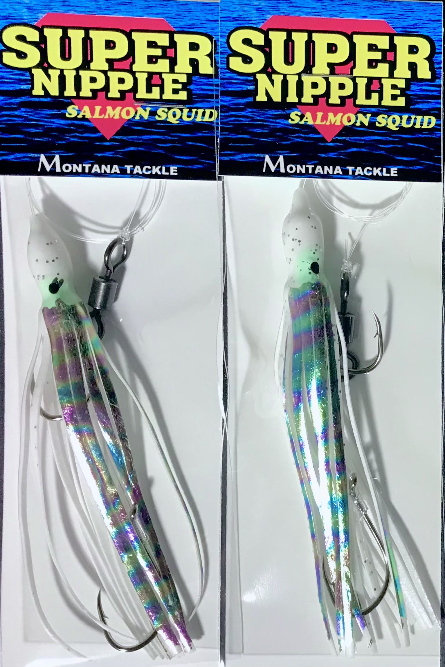 2) Storm Wiggle Wart Lures 1-Red Craw 1-Purple/Clear W/Prism 3